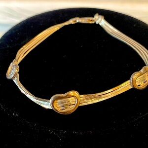 Hearts Sterling Silver Bracelet